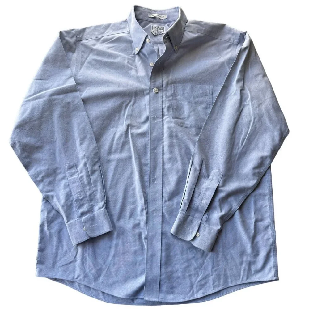 L.L. BEAN MENS LIGHT BLUE BUTTON UP SHIRT SIZE XL | D2 - Picture 1 of 5